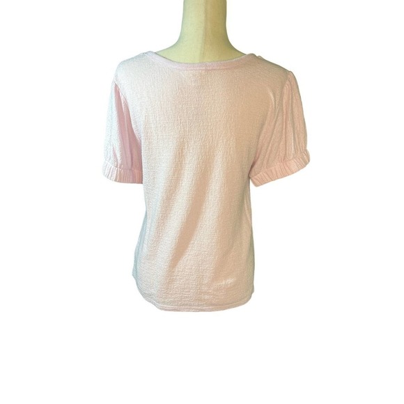 3/$27 Women's Ana Textured Top, Short  Cap Sleeves,  Lilac, size Small - Picture 5 of 9